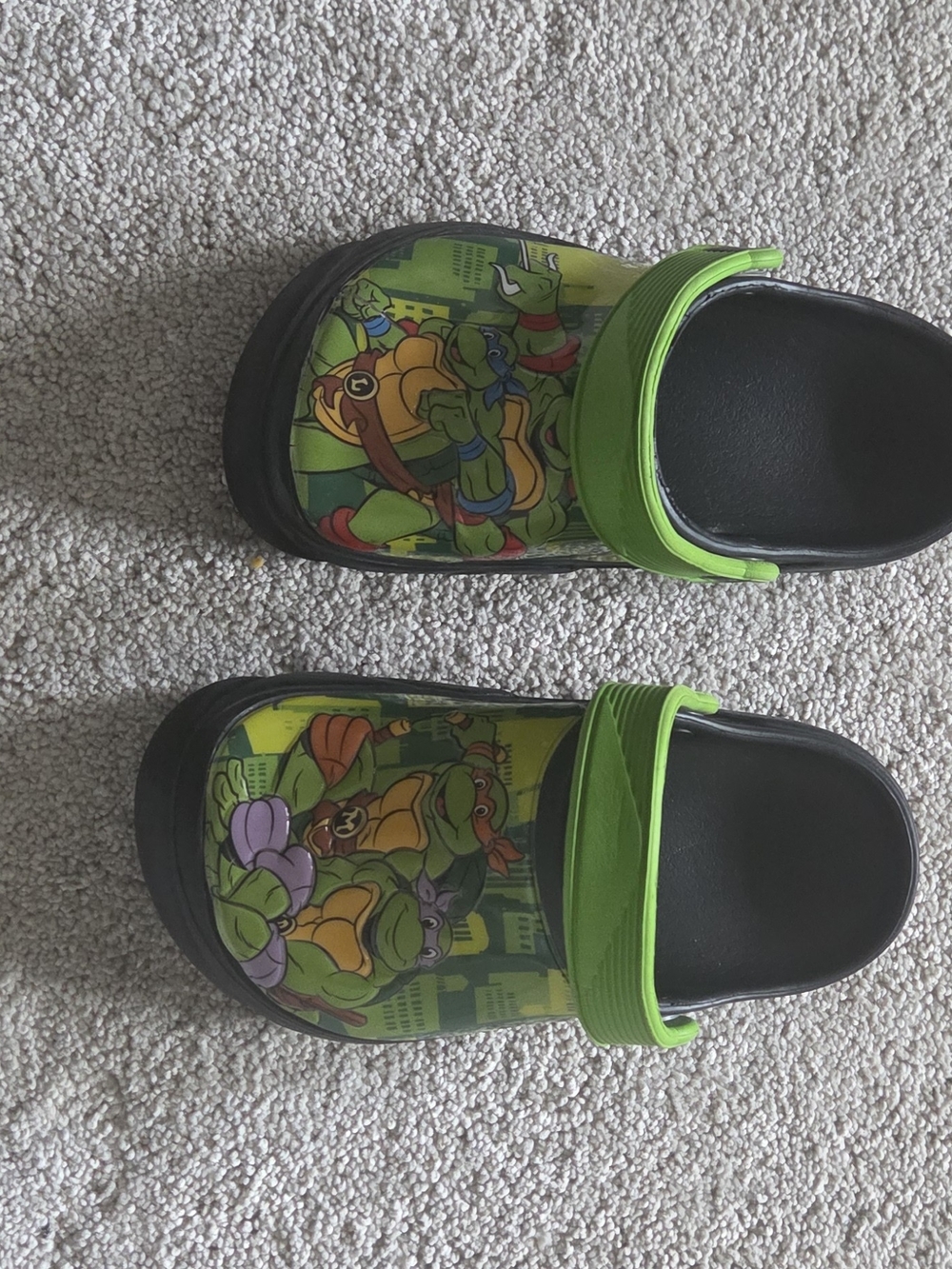 Kids Green Ninja Turtles Slip-On Clogs